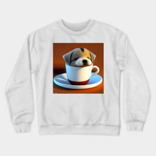 Puppuccino Coffee And Cute Puppy Dog Crewneck Sweatshirt